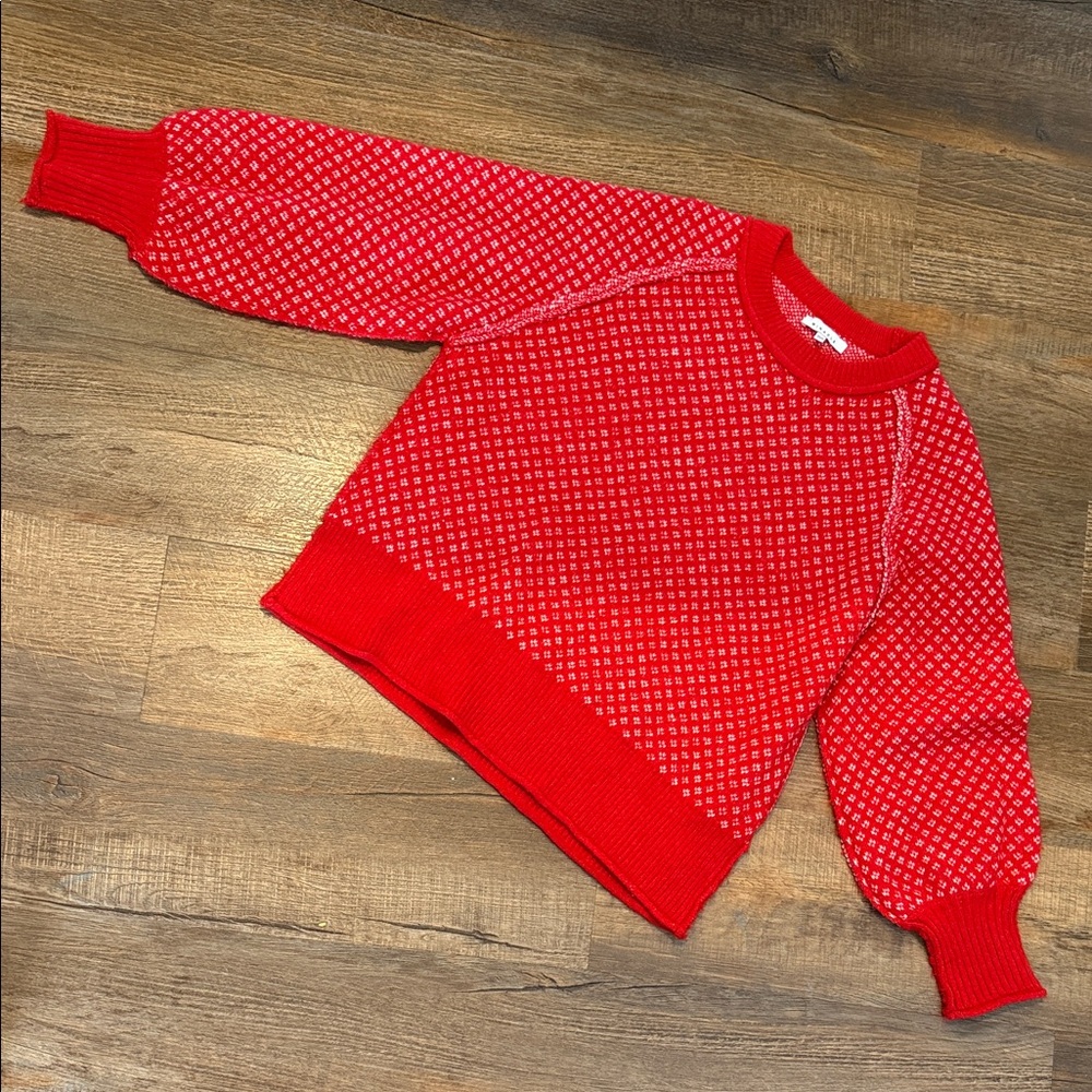 Miracle Red and White Women's Sweater